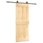 vidaXL Puerta corredera con herrajes madera maciza de pino 80x210 cm vidaXL Puerta corredera con herrajes madera maciza de pino 80x210 cm