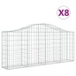 vidaXL Cestas de gaviones 8 uds forma de arco hierro 200x30x80/100 cm vidaXL Cestas de gaviones 8 uds forma de arco hierro 200x30x80/100 cm