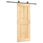 vidaXL Puerta corredera con herrajes madera maciza de pino 80x210 cm vidaXL Puerta corredera con herrajes madera maciza de pino 80x210 cm