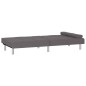 vidaXL Sofá cama con portavasos cuero sintético gris vidaXL Sofá cama con portavasos cuero sintético gris
