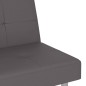 vidaXL Sofá cama con portavasos cuero sintético gris vidaXL Sofá cama con portavasos cuero sintético gris