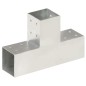 vidaXL Conectores de postes en T 4 uds metal galvanizado 81x81 mm vidaXL Conectores de postes en T 4 uds metal galvanizado 81x81 mm