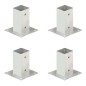 vidaXL Anclajes para postes 4 unidades metal galvanizados 71 mm vidaXL Anclajes para postes 4 unidades metal galvanizados 71 mm