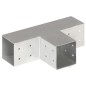vidaXL Conectores de postes en T 4 uds metal galvanizado 81x81 mm vidaXL Conectores de postes en T 4 uds metal galvanizado 81x81 mm