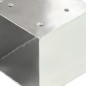vidaXL Conectores de postes en T 4 uds metal galvanizado 81x81 mm vidaXL Conectores de postes en T 4 uds metal galvanizado 81x81 mm