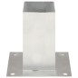 vidaXL Anclajes para postes 4 unidades metal galvanizados 71 mm vidaXL Anclajes para postes 4 unidades metal galvanizados 71 mm