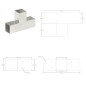 vidaXL Conectores de postes en T 4 uds metal galvanizado 81x81 mm vidaXL Conectores de postes en T 4 uds metal galvanizado 81x81 mm