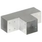 vidaXL Conector de postes en forma de T metal galvanizado 101x101 mm vidaXL Conector de postes en forma de T metal galvanizado 101x101 mm