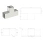 vidaXL Conector de postes en forma de T metal galvanizado 101x101 mm vidaXL Conector de postes en forma de T metal galvanizado 101x101 mm