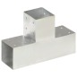 vidaXL Conectores de postes en T 4 uds metal galvanizado 91x91 mm vidaXL Conectores de postes en T 4 uds metal galvanizado 91x91 mm