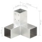 vidaXL Conectores de postes en Y 4 uds metal galvanizado 71x71 mm vidaXL Conectores de postes en Y 4 uds metal galvanizado 71x71 mm