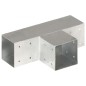 vidaXL Conectores de postes en T 4 uds metal galvanizado 91x91 mm vidaXL Conectores de postes en T 4 uds metal galvanizado 91x91 mm