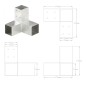 vidaXL Conectores de postes en Y 4 uds metal galvanizado 71x71 mm vidaXL Conectores de postes en Y 4 uds metal galvanizado 71x71 mm