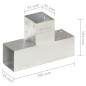 vidaXL Conectores de postes en T 4 uds metal galvanizado 91x91 mm vidaXL Conectores de postes en T 4 uds metal galvanizado 91x91 mm