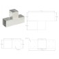 vidaXL Conectores de postes en T 4 uds metal galvanizado 91x91 mm vidaXL Conectores de postes en T 4 uds metal galvanizado 91x91 mm