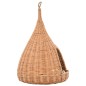 vidaXL Casa para gatos con cojín y forma de tipi sauce natural 40x60cm vidaXL Casa para gatos con cojín y forma de tipi sauce natural 40x60cm