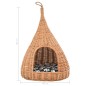 vidaXL Casa para gatos con cojín y forma de tipi sauce natural 40x60cm vidaXL Casa para gatos con cojín y forma de tipi sauce natural 40x60cm