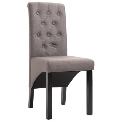 vidaXL Sillas de comedor 6 unidades de tela gris taupe