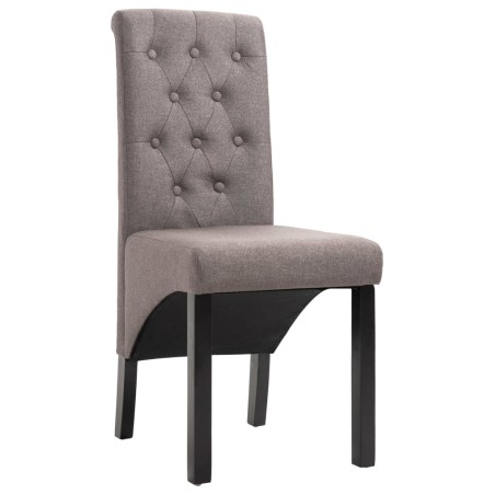 vidaXL Sillas de comedor 6 unidades de tela gris taupe