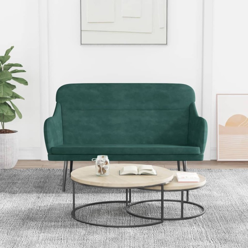 vidaXL Banco de terciopelo verde oscuro 110x76x80 cm vidaXL Banco de terciopelo verde oscuro 110x76x80 cm