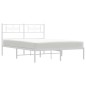 vidaXL Estructura de cama de metal con cabecero blanca 135x190 cm vidaXL Estructura de cama de metal con cabecero blanca 135x190 cm