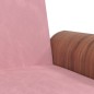 vidaXL Sofá cama con portavasos terciopelo rosa vidaXL Sofá cama con portavasos terciopelo rosa