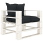 vidaXL Muebles de palés de jardín 6 pzas madera cojines gris antracita vidaXL Muebles de palés de jardín 6 pzas madera cojines gris antracita