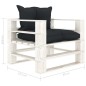vidaXL Muebles de palés de jardín 6 pzas madera cojines gris antracita vidaXL Muebles de palés de jardín 6 pzas madera cojines gris antracita
