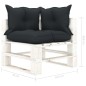 vidaXL Muebles de palés de jardín 6 pzas madera cojines gris antracita vidaXL Muebles de palés de jardín 6 pzas madera cojines gris antracita