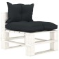 vidaXL Muebles de palets de jardín 6 pzas madera cojines antracita vidaXL Muebles de palets de jardín 6 pzas madera cojines antracita