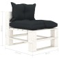 vidaXL Muebles de palets de jardín 6 pzas madera cojines antracita vidaXL Muebles de palets de jardín 6 pzas madera cojines antracita