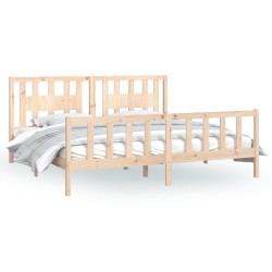 vidaXL Estructura de cama con cabecero madera maciza de pino 200x200cm