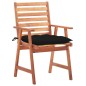 vidaXL Sillas comedor de jardín 2 uds madera maciza acacia y cojines vidaXL Sillas comedor de jardín 2 uds madera maciza acacia y cojines