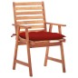 vidaXL Sillas comedor de jardín 3 uds madera maciza acacia y cojines vidaXL Sillas comedor de jardín 3 uds madera maciza acacia y cojines