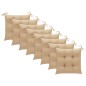 vidaXL Sillas apilables de jardín 8 uds madera de teca con cojines vidaXL Sillas apilables de jardín 8 uds madera de teca con cojines