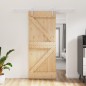 vidaXL Puerta corredera con herrajes madera maciza de pino 85x210 cm vidaXL Puerta corredera con herrajes madera maciza de pino 85x210 cm