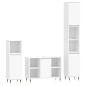vidaXL Juego de muebles de baño 3 pzas madera contrachapada blanco vidaXL Juego de muebles de baño 3 pzas madera contrachapada blanco