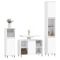 vidaXL Juego de muebles de baño 3 pzas madera contrachapada blanco vidaXL Juego de muebles de baño 3 pzas madera contrachapada blanco
