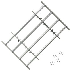 vidaXL Reja de seguridad ajustable ventana con 4 barras 700-1050 mm