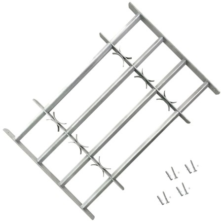 vidaXL Reja de seguridad ajustable ventana con 4 barras 700-1050 mm