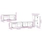 vidaXL Muebles para TV 2 piezas madera maciza de pino vidaXL Muebles para TV 2 piezas madera maciza de pino