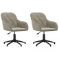 vidaXL Sillas de comedor giratorias 2 uds de terciopelo gris claro vidaXL Sillas de comedor giratorias 2 uds de terciopelo gris claro