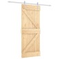 vidaXL Puerta corredera con herrajes madera maciza de pino 85x210 cm vidaXL Puerta corredera con herrajes madera maciza de pino 85x210 cm