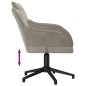 vidaXL Sillas de comedor giratorias 2 uds de terciopelo gris claro vidaXL Sillas de comedor giratorias 2 uds de terciopelo gris claro