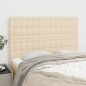 vidaXL Cabeceros 4 unidades tela color crema 72x5x78/88 cm vidaXL Cabeceros 4 unidades tela color crema 72x5x78/88 cm