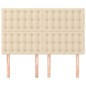 vidaXL Cabeceros 4 unidades tela color crema 72x5x78/88 cm vidaXL Cabeceros 4 unidades tela color crema 72x5x78/88 cm
