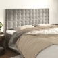 vidaXL Cabeceros 4 unidades de terciopelo gris claro 90x5x78/88 cm vidaXL Cabeceros 4 unidades de terciopelo gris claro 90x5x78/88 cm