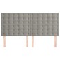 vidaXL Cabeceros 4 unidades de terciopelo gris claro 90x5x78/88 cm vidaXL Cabeceros 4 unidades de terciopelo gris claro 90x5x78/88 cm