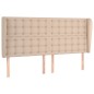 vidaXL Cabecero con orejas cuero sintético capuchino 183x23x118/128 cm vidaXL Cabecero con orejas cuero sintético capuchino 183x23x118/128 cm