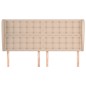 vidaXL Cabecero con orejas cuero sintético capuchino 183x23x118/128 cm vidaXL Cabecero con orejas cuero sintético capuchino 183x23x118/128 cm